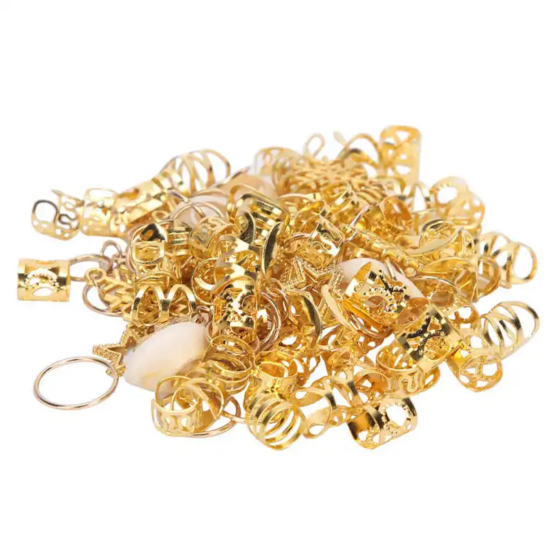 

110pcs Hair Braid Rings DIY Dreadlocks Pendant Hair Braid Clips Hair Decoration Accessories Hair Donut