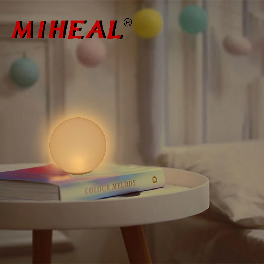 LED Moon Night Light DC 5V Silicone Soft Warm White Lamp Christmas Children Gift for Bedside Bedroom | Лампы и освещение