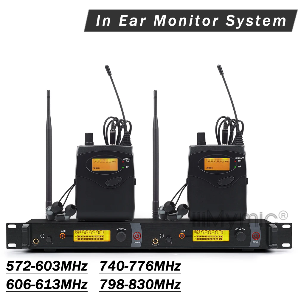 В ухо монитор UHF беспроводной системы SR2050 IEM Двойной передатчик мониторинга бодипак Профессиональный для сцены производительности