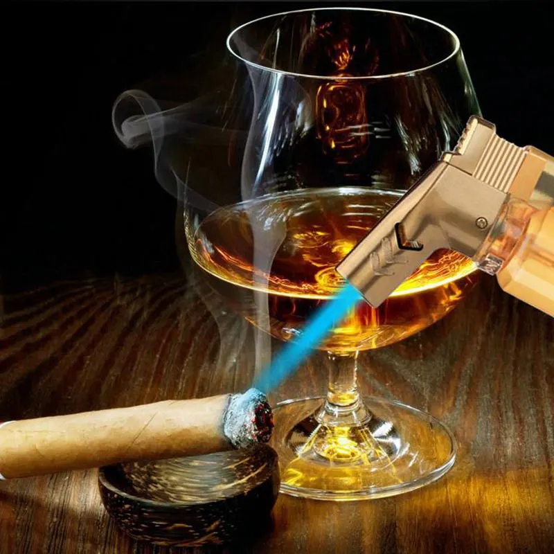 Ветрозащитная газовая зажигалка прикуриватель с распылителем на локтях для