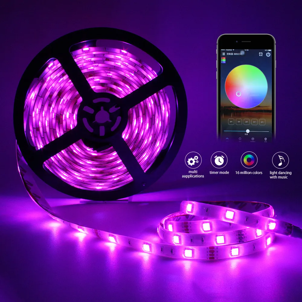 WIFI светодиодный светильник 12V luces SMD 5050 RGB s водонепроницаемая лента неоновая лампа