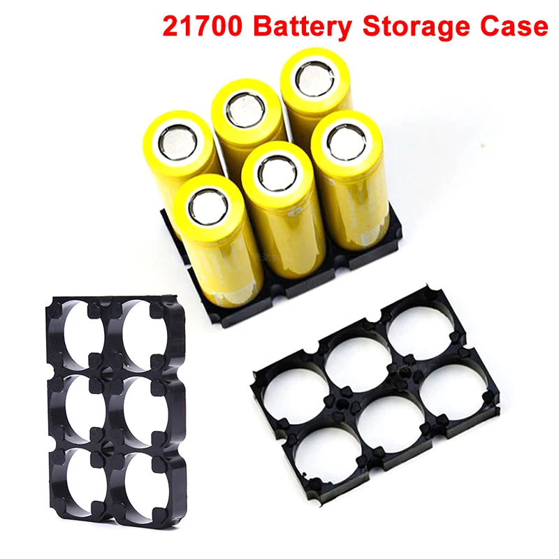 

Plastic 21700 Battery 2×3 Cell Spacer Radiating Shell Pack Battery Storage Case Cell Cylindrical Battery Case Holder