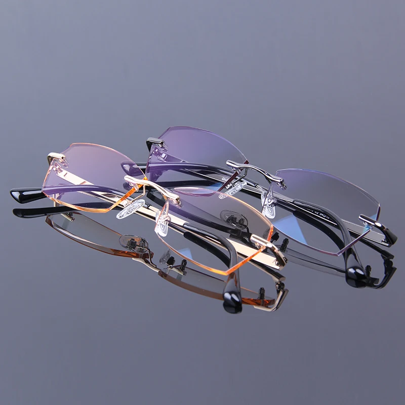 Роскошные очки для чтения мужские без оправы по рецепту близорукости с