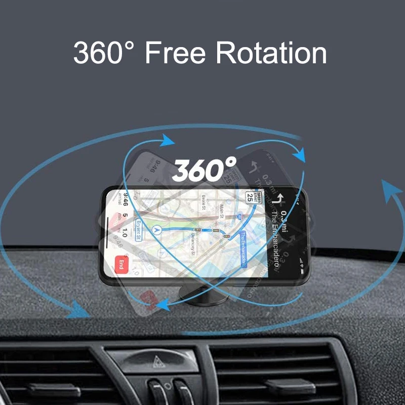 Car Air Vents Mount Magnetic Phone Holder Rotatable Paste Stand Bracket For iPhone 13 12 11 Pro Samsung S21 Oneplus 9Pro Bracket