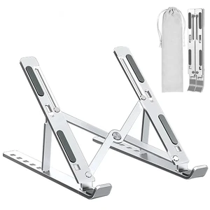 portable stand aluminium foldable notebook support laptop for base macbook pro air ipad holder xiaomi huawei adjustable bracket free global shipping