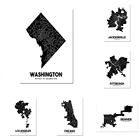 Печатные карты жилых районов Филадельфии, Нью-Йорка, Чикаго, Атланты, Джорджии и т. д., жилых районов Атланты, для печати c