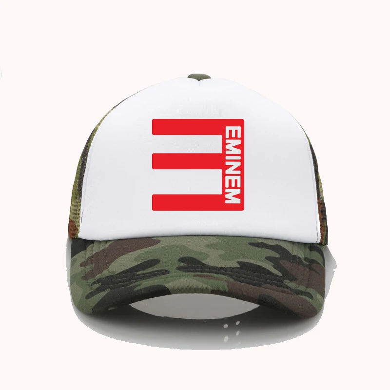 2021 NEW Fashion Mesh cap Eminem Printing baseball hats Men and women Summer Cap New sun hat graffiti baseball cap