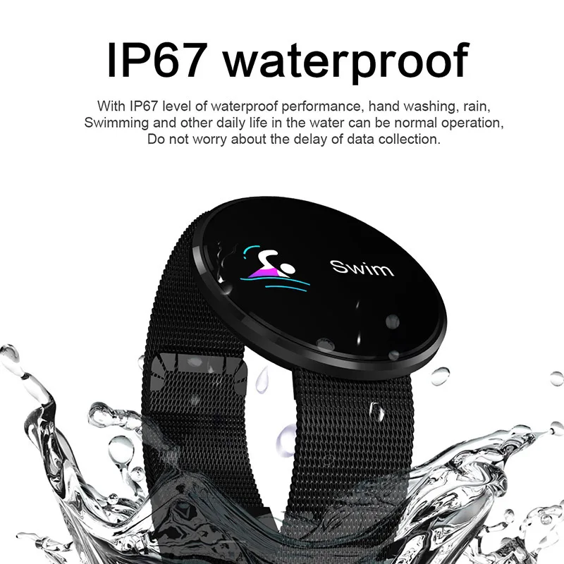 Умный Браслет цветной ЖК монитор IP67 Счетчик Сердечного Ритма кровяного давления