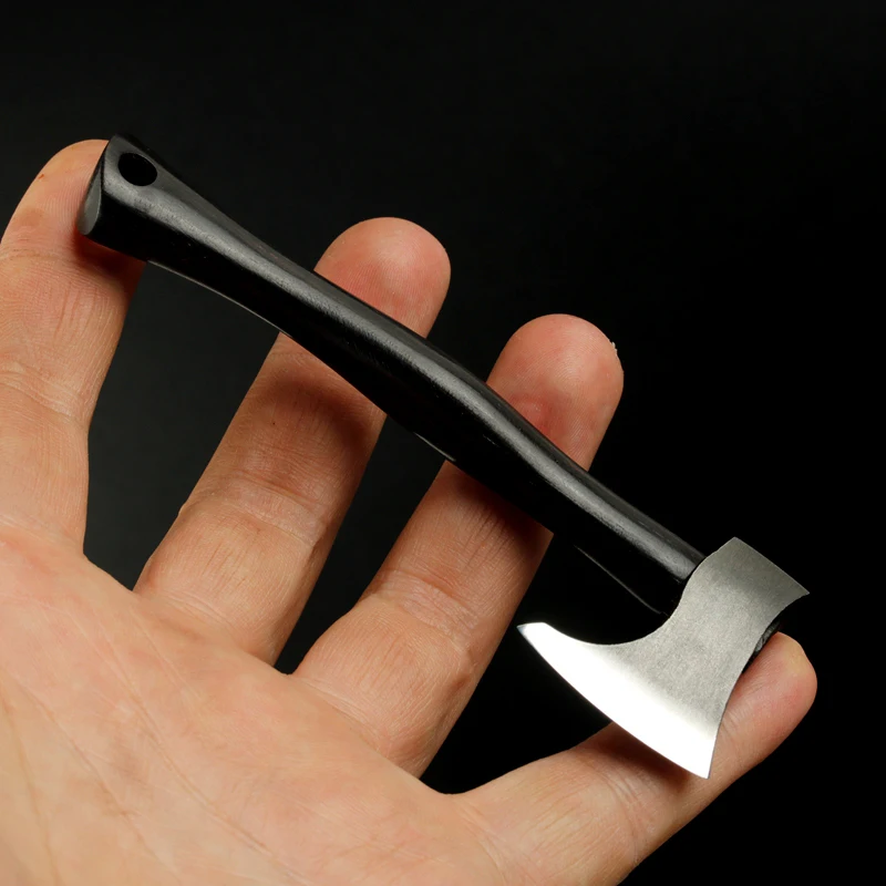Özel el yapımı 440C çelik Mini balta keskin bıçak kamp el sanatları koleksiyon hediye kılıf bilenmiş HRC58