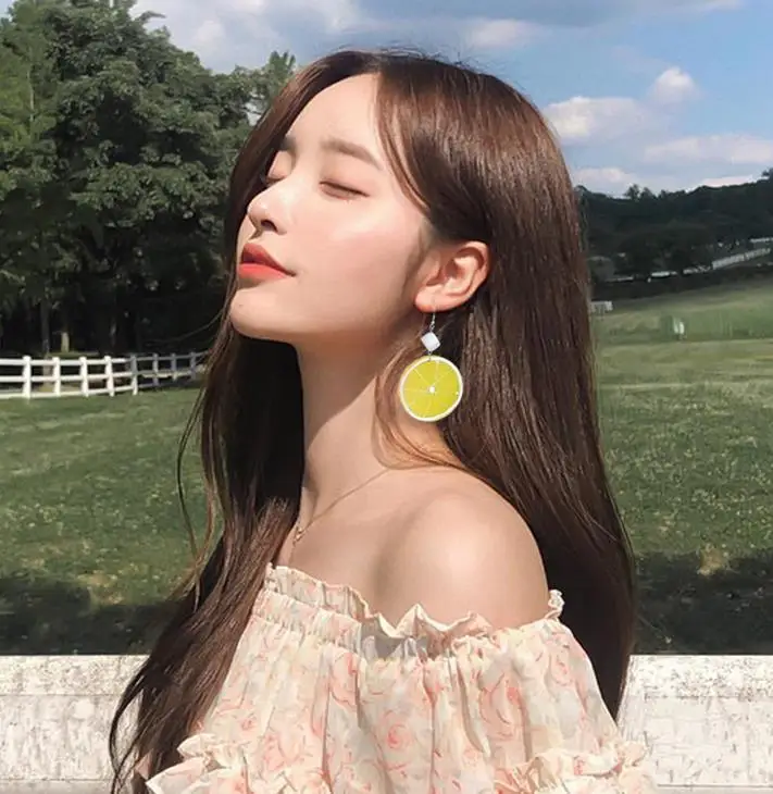 Женские вечерние серьги HUANZHI желтые металлические геометрические неправильной