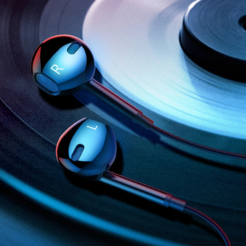 

3.5MM Jack Noise Reduction In-ear Wired Subwoofer Headset Earphone With Mic For Iphone Computer PC