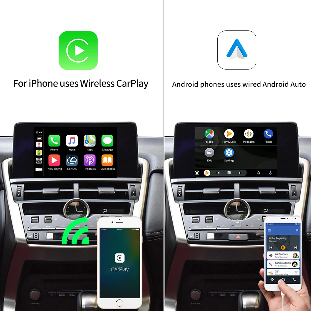 Carlinkit Декодер беспроводной Apple CarPlay Android авто для Lexus GS LS ES IS UX LX RC радиоуправляемая