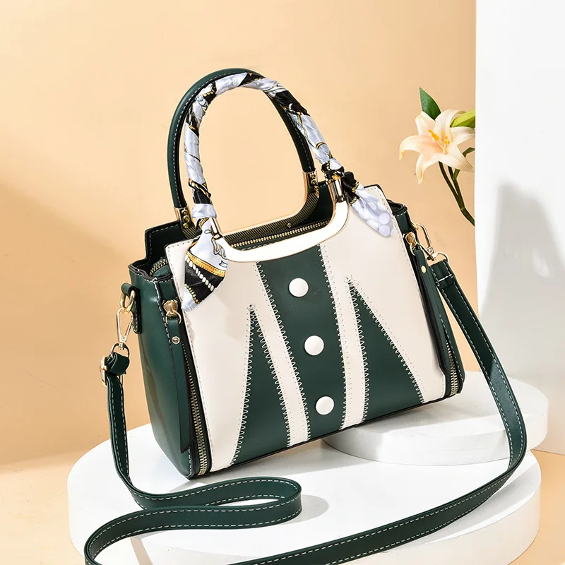 

Сумка женская клетчатая, роскошный саквояж-мессенджер с прострочкой, дизайнерский брендовый чемоданчик на плечо