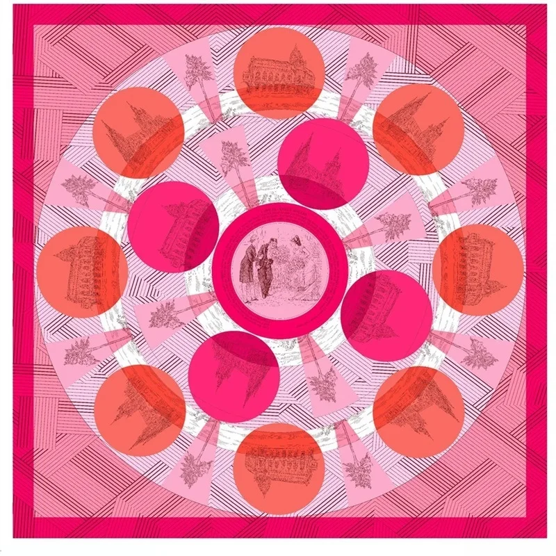 Price 90*90cm Mode Druck 100% Twill Seide Schal Schal frauen Kopf Schals Hijab Foulard