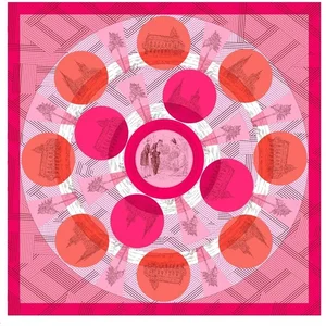 Платок женский из 100% саржевого шелка, 90 х90 см, хиджаб