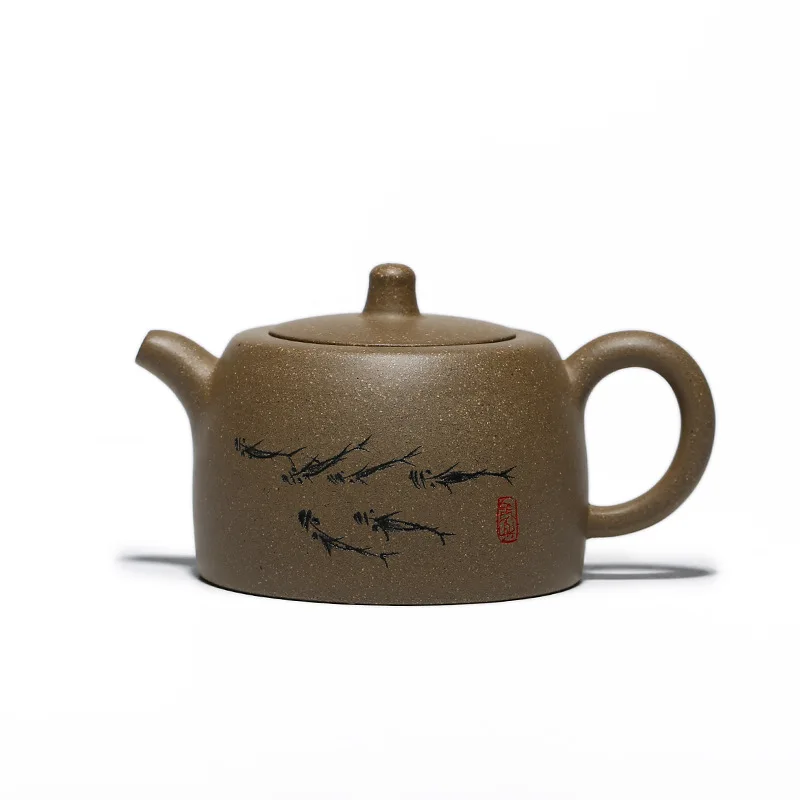 

Yixing Zisha teapot raw ore qinghuiduanni handmade small well hurdle pot
