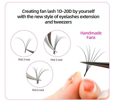Rújade Largo Falsos Lashes Mate Negro Cashmere para Extensiones de Pestañas Volumen Pestañas Artificiales 5-25mm 003 005 007 010