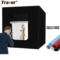 travor photo light box 80cm portable softbox bi color led lightbox with 5 colors background for studio photography lighting box