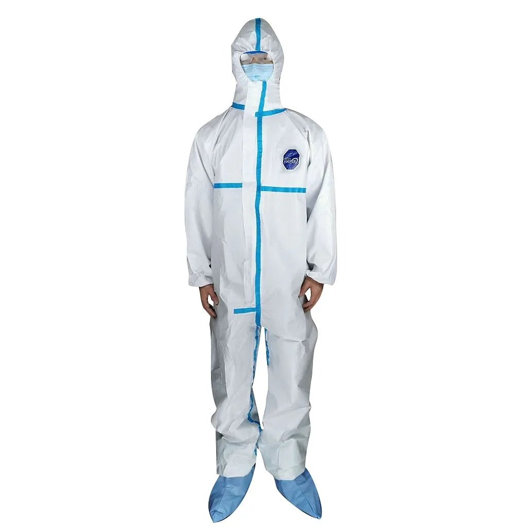 Одноразовый медицинский защитный костюм 2020 сиамская изоляционная одежда