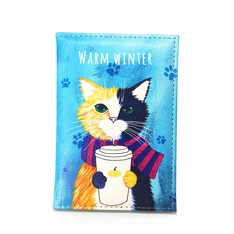 Женская Обложка для паспорта с принтом кошки|Держатели карт и пропусков| |