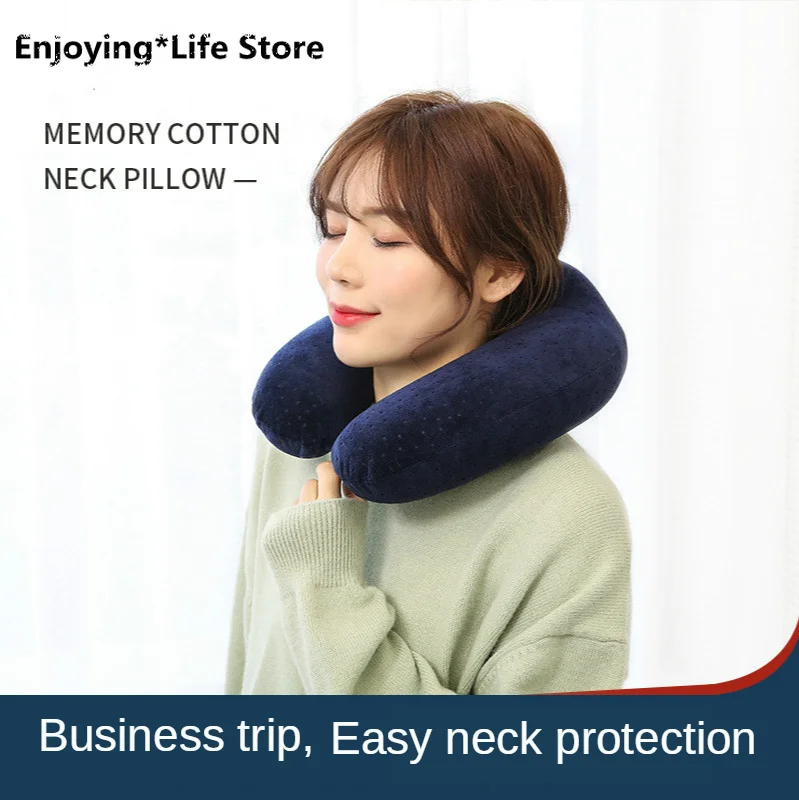 

Memory Foam Pillow Cartoon Travel U-shaped Pillow Pillow Aircraft Rest Neck Cervical Pillow Portable