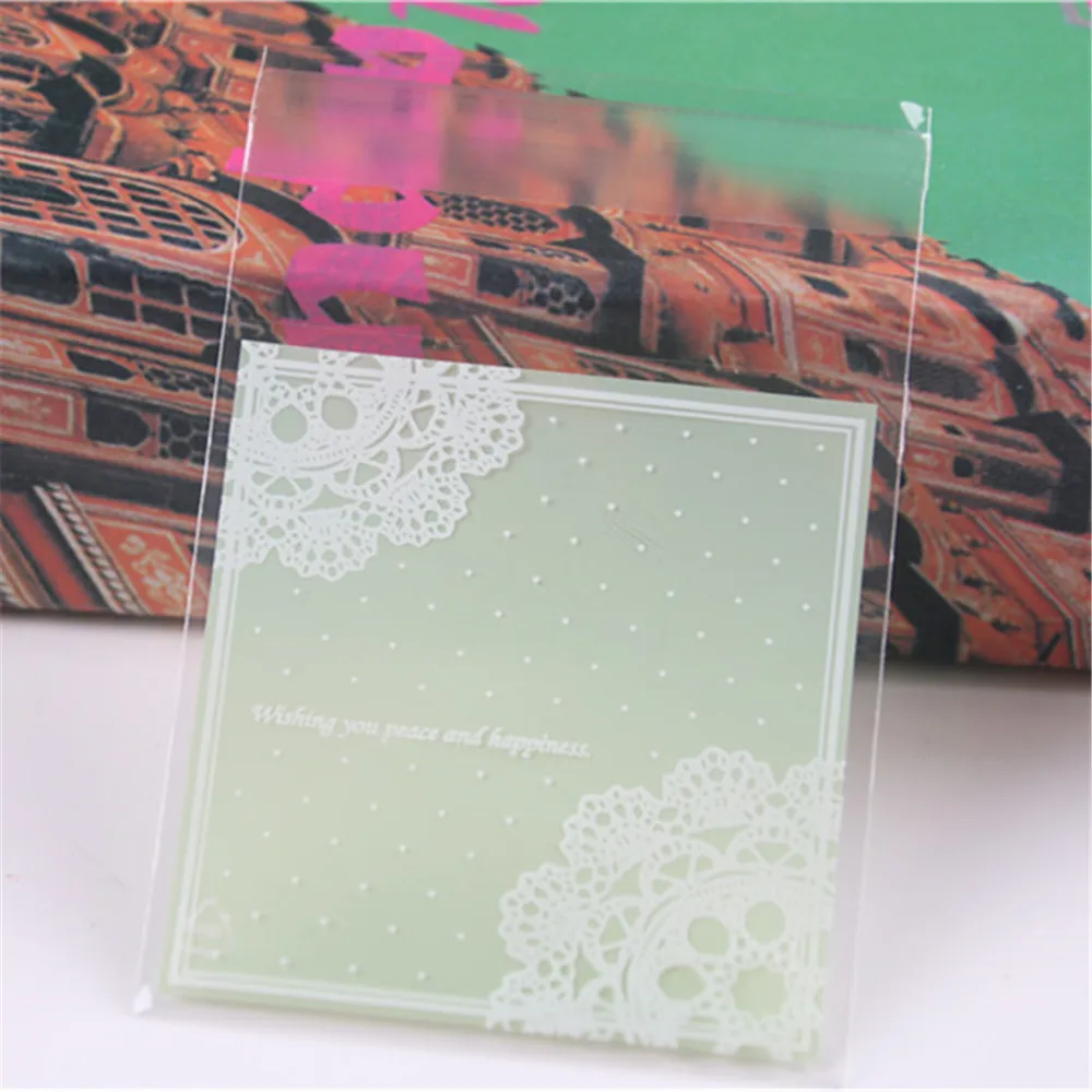 Оптовая продажа 50 шт./лот милые пластиковые пакеты для упаковки печенья конфет