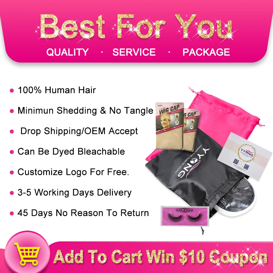 Прямые волосы YYong 13x4 парик из человеческих волос на сетке спереди предварительно