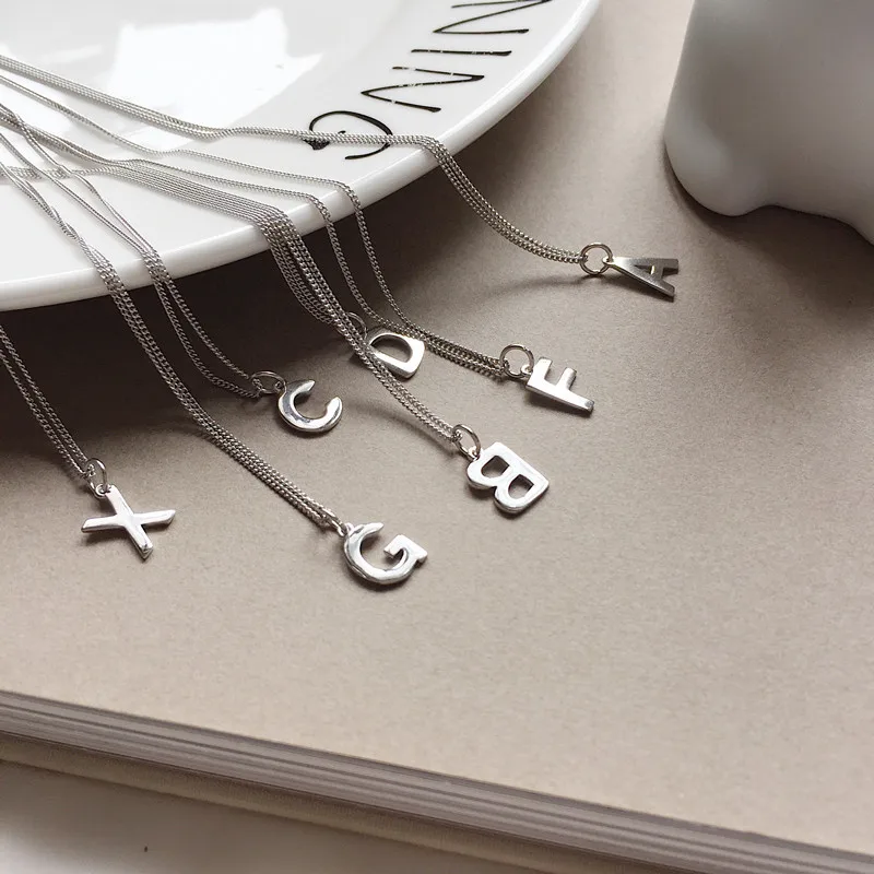 Популярные Модные ювелирные изделия для женщин 24 буквы падение стерлингового