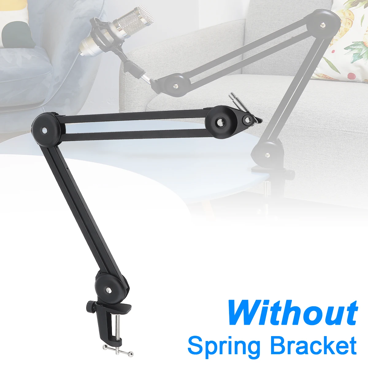 

Microphone Boom Arm Stand Heavy Cantilever Bracket Tripod Adjustable Suspension Scissor Spring Built-in Mic Stand for Live Studi