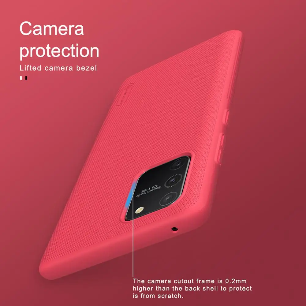 

Case For Samsung Galaxy S10 Lite NILLKIN Super Frosted Shield back cover For Samsung S10 Lite gift phone holder