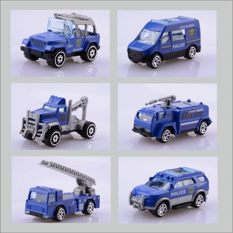 6 шт./компл. Литье металла сплав полиции пожарной защиты автомобиля и Боевой