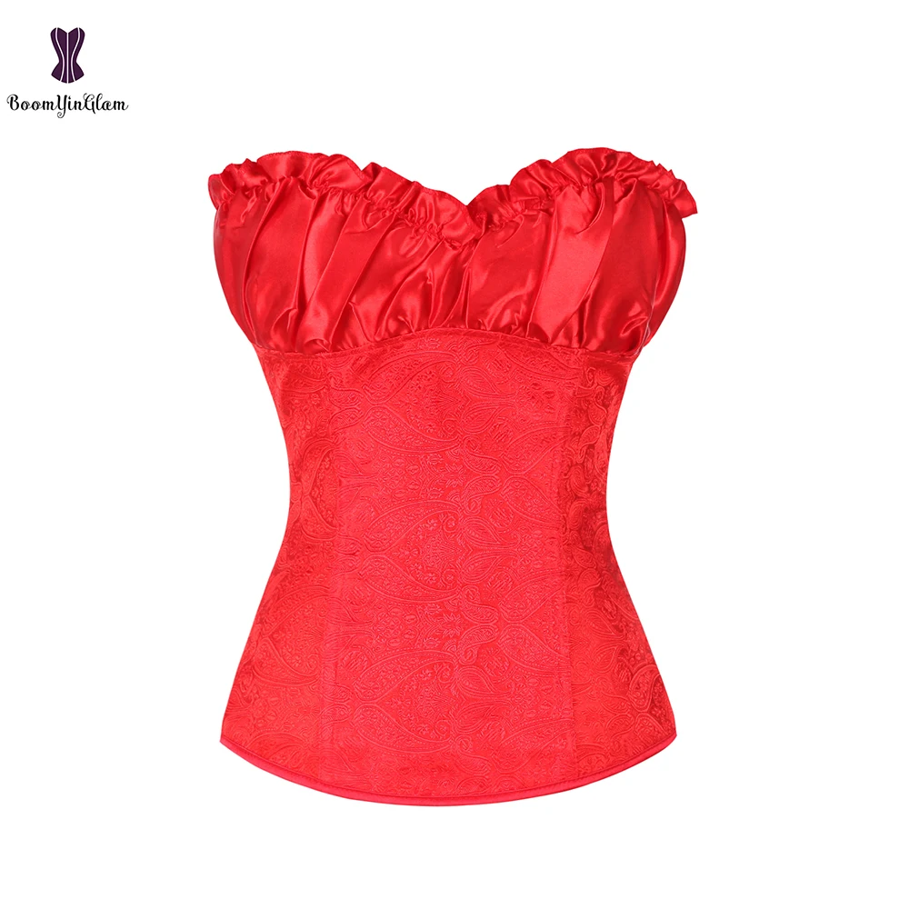 Атласные стропы с оборками и боковой застежкой молнией Корсеты цветочным