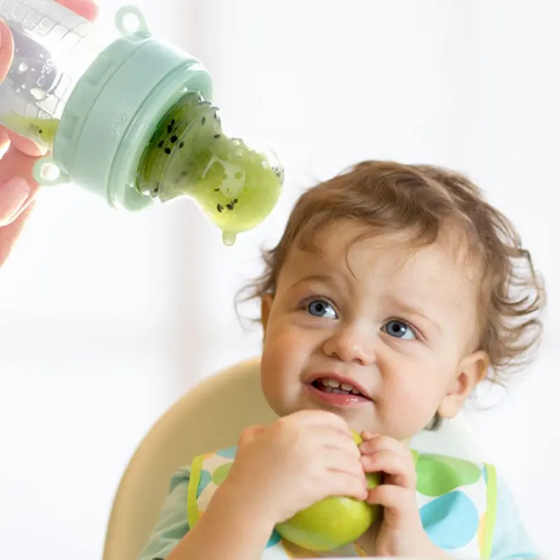 

Feeding Squeeze Bottle Spoon Feeder Toddler Baby Silicone Rice Paste Cereal Newborn Child Utensils