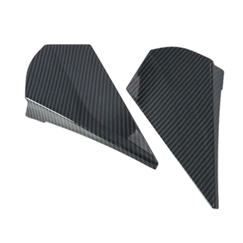 

ABS Carbon Fiber Door Rear View Window Spoiler Triple-cornered Bezel Cover Trim for Toyota C-HR CHR 2016-2020