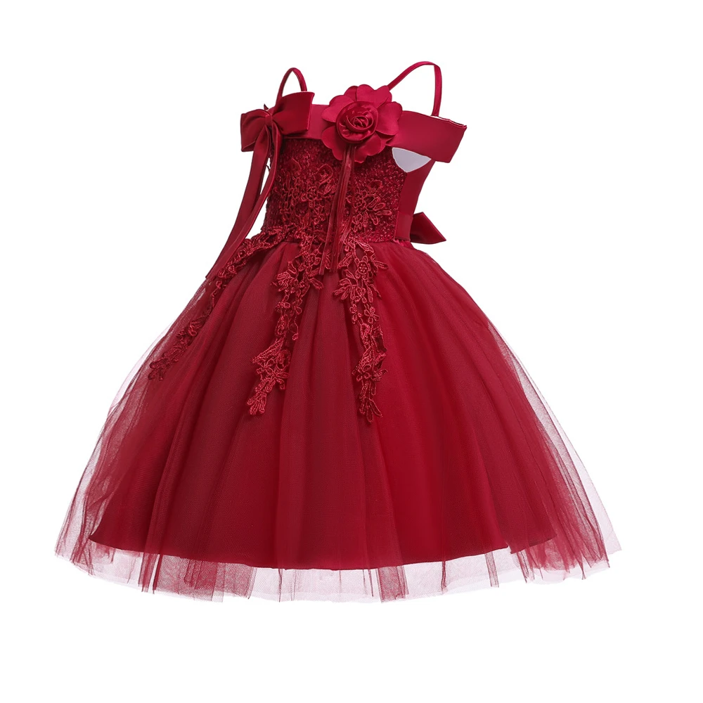 Free Shipping Knee Length 4-12 Years Child Party Dress 2021 Arrival Peach Girl Dresses Pageant Lace Applique Kids Evening Gowns |
