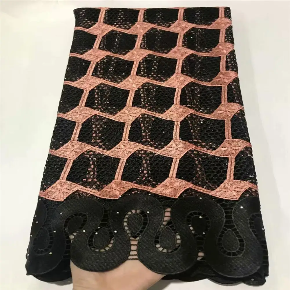2020 новейшая африканская кружевная ткань нигерийская с вышивкой гипюровая