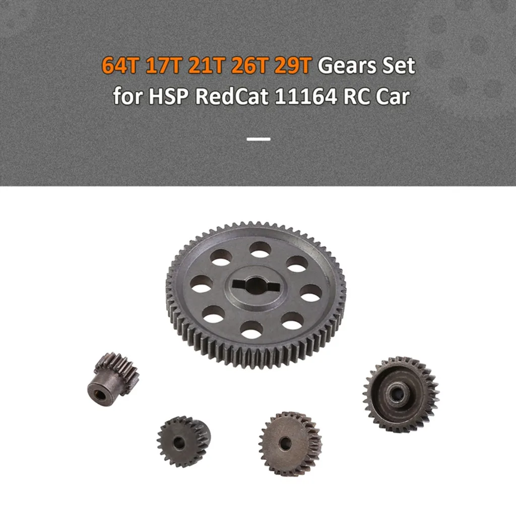 Дифференциал основной Металлическая Цилиндрическая Шестерня 64T 17T 21T 26T 29T для