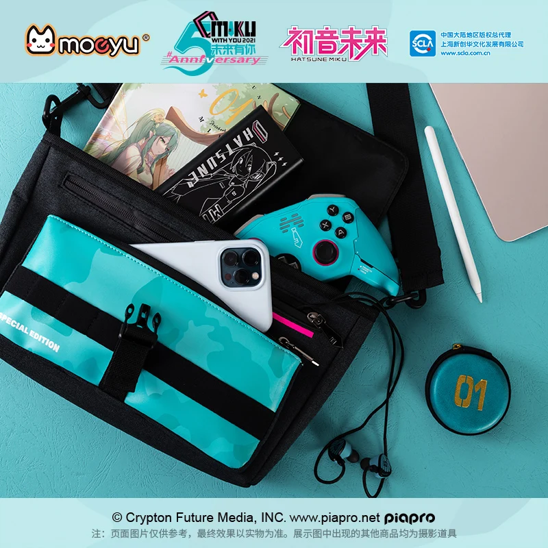 Аниме Moeyu Vocaloid Cosplay Miku сумка-мессенджер через плечо Студенческая школьная сумка