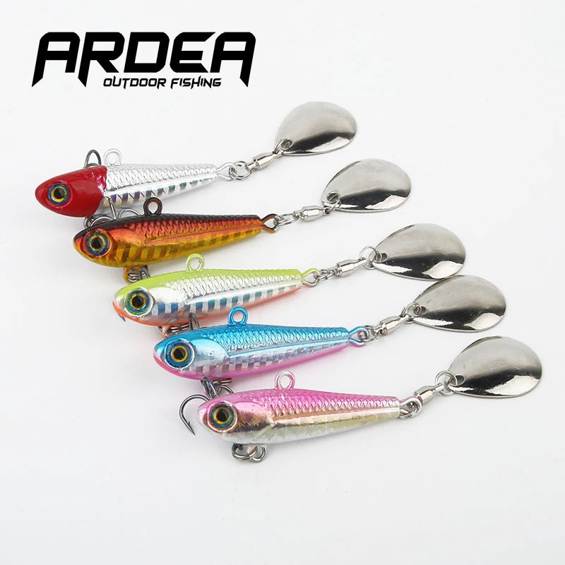 

1Pcs Rotating Mini Metal Laser VIB Vibration Jigging Fishing Lure Skirt Slow Jig Crankbait Sequins Trout Spoon Winter Ice Bait