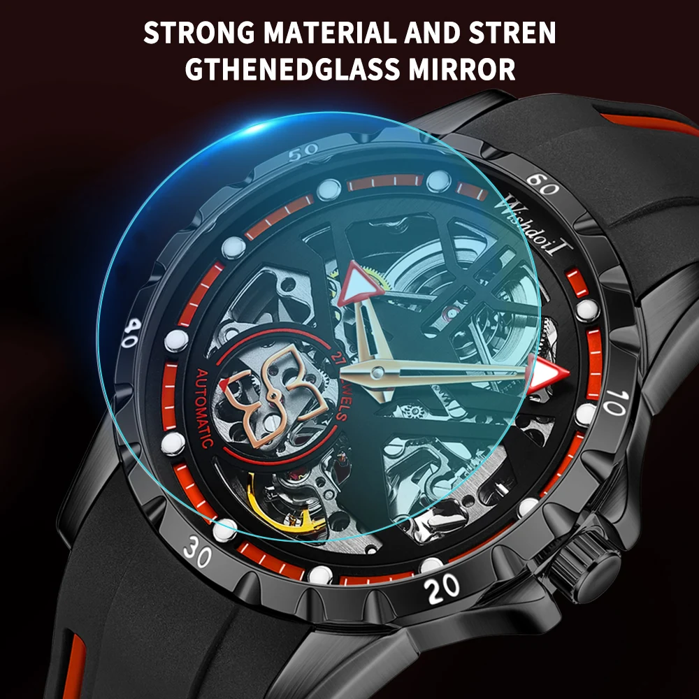 WISHDOIT оригинальные модные мужские часы с турбийоном автоматические машины