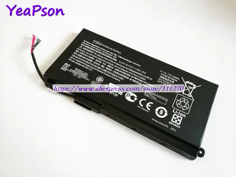 Оригинальный аккумулятор Yeapson VT06XL для ноутбука HP Envy 17-3200EB 17-327ONR 17-3000EG 11 1 В 86 Вт/ч |