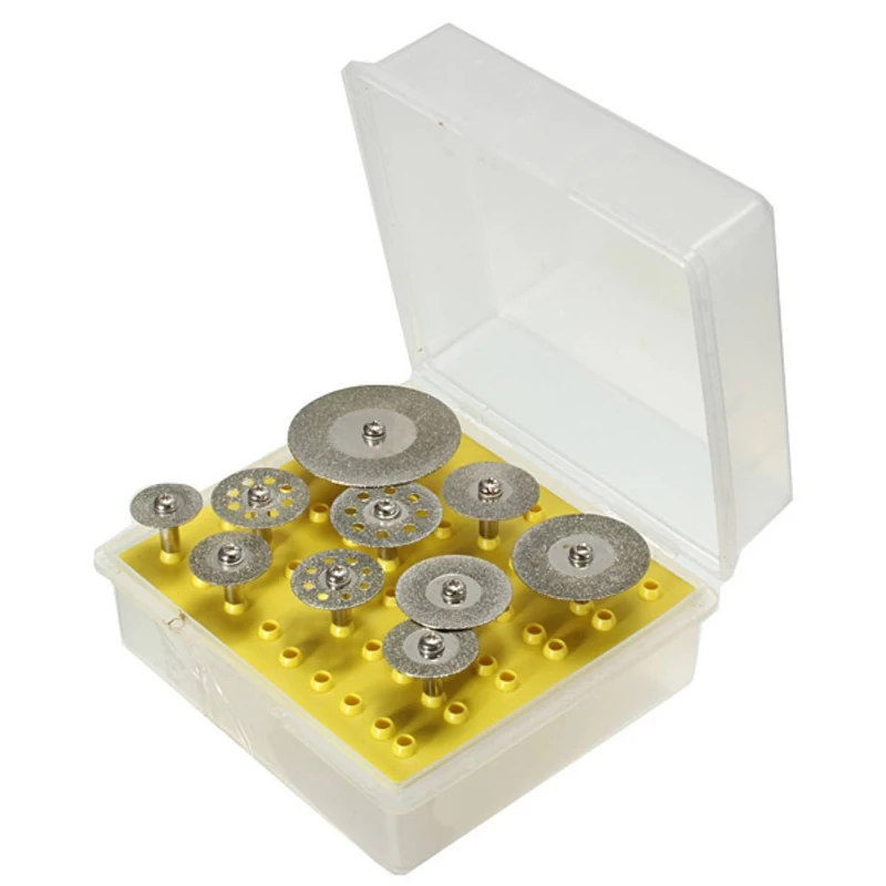 

10 pieces Diamond Cutting Discs Cutting Wheel Set for Dremel