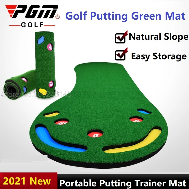 Satin Al PGM Golf Yeşil Ev Golf Vuruş Paspaslar Golf Koyarak Halı Mat Kalın Pürüzsüz Uygulama Battaniye Kapalı Ev Ofis 300Cm * 90Cm