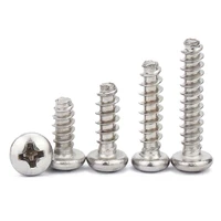 20100x 304 stainless steel cross recess phillips pan round head flat end self tapping screw m1 2 m1 4 m1 6 m2 m2 6 m3 m3 5 m4m5