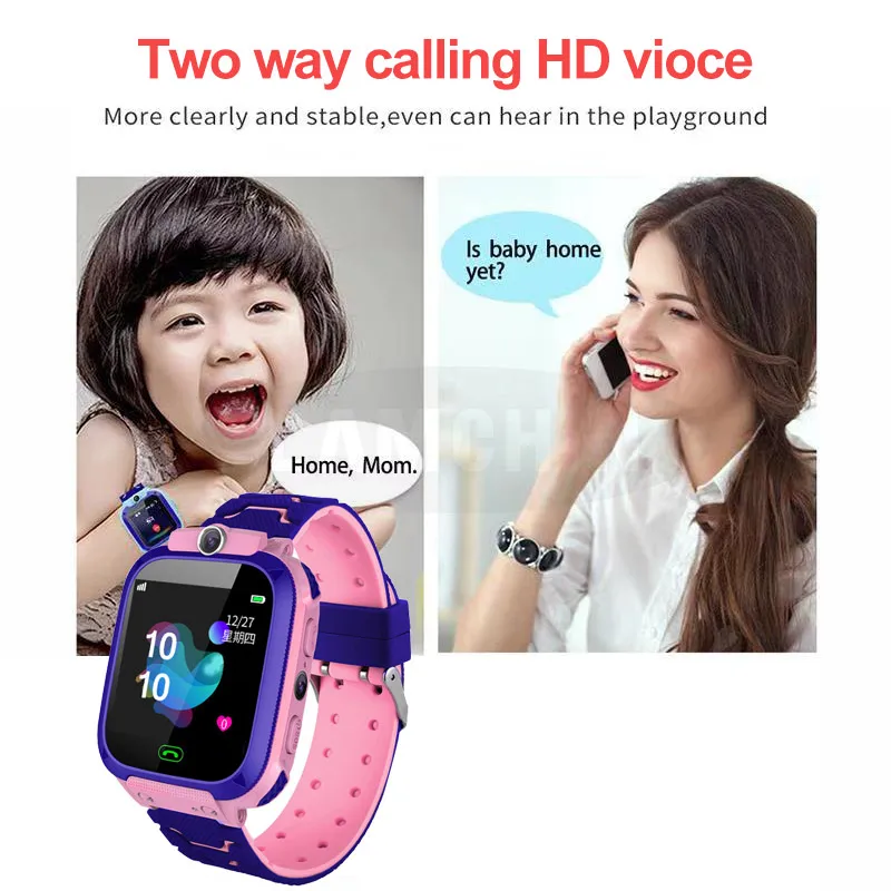 2019 new waterproof q12 smart watch multifunction children digital wristwatch baby watch phone for ios android kids toy gift free global shipping