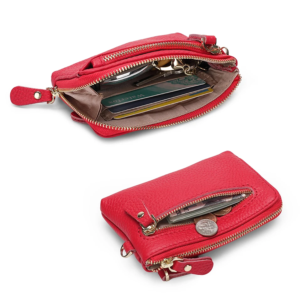 NEVEROUT натуральная кожа портмоне на молнии Держатель для карт ручной работы из