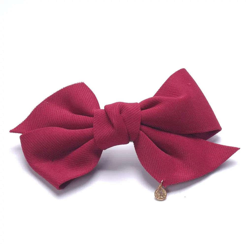 wine red Корейский стиль волос декоративный цветок заколка для волос милые заколки для волос Gig лук заколка для волос для женщин аксессуары для волос - Цвет: wine red
