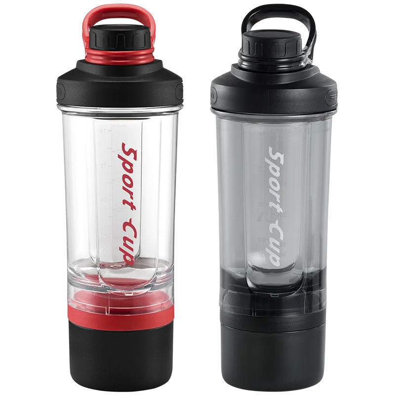 Пластиковая бутылка для воды FEIJIAN трехслойная бутылка-Шейкер порошка Съемная