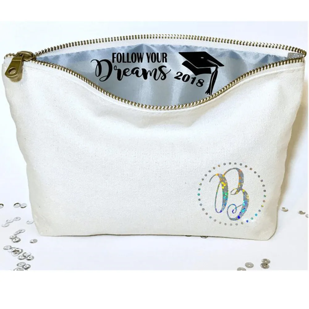 Monogram на выпускной день рождественские подарки персонализированная парусиновая