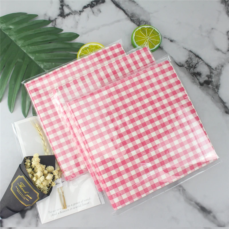 Бесплатная доставка 80 шт./лот бумажная салфетка в красную клетку для дня девочки
